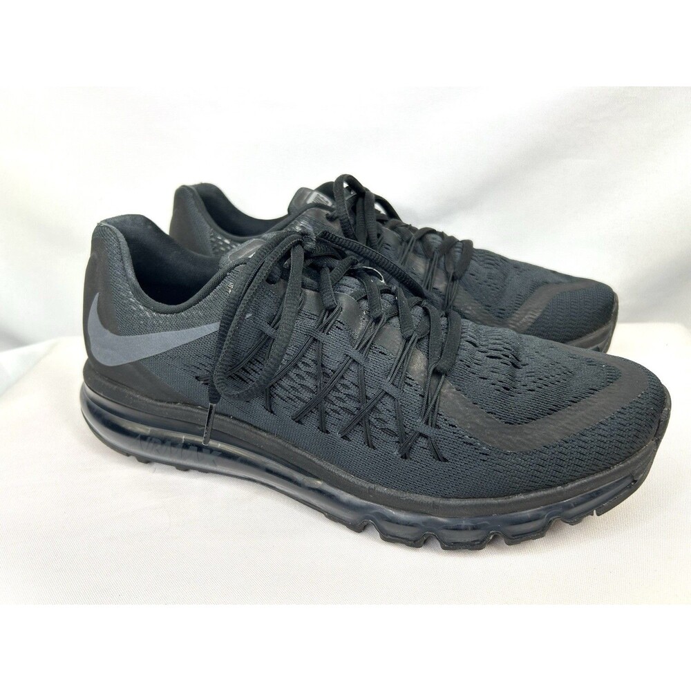 Nike Air Max 2015 Anthracite Triple Black Backwards Swoosh Size 10.5 BQ7548-002